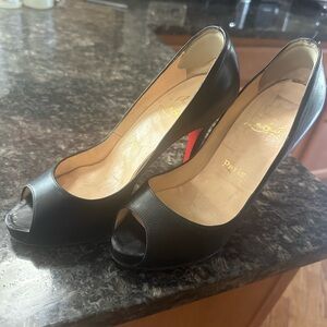 Christian Louboutin Black Leather Heels